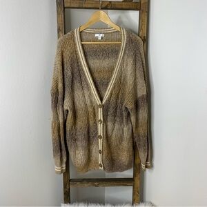 BP. Gradient Brown Cardigan Sweater Size XL